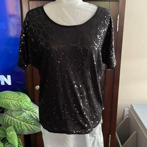 NWOT Michael Kors black sparkly top